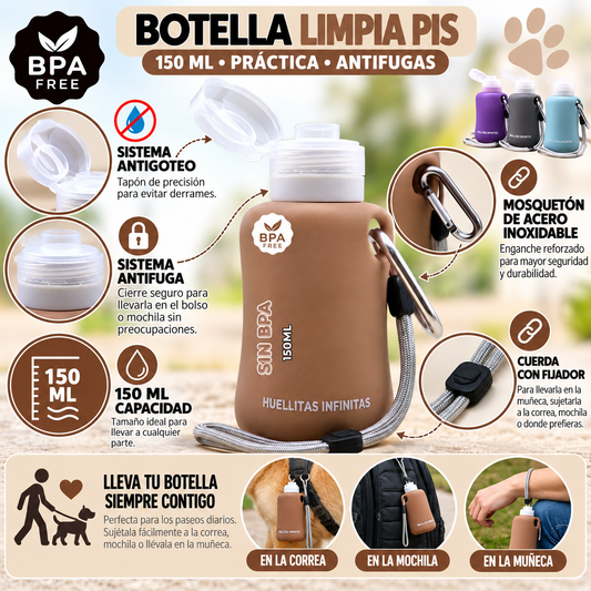 Botella Limpia Pipís Perros - Marrón Tierra