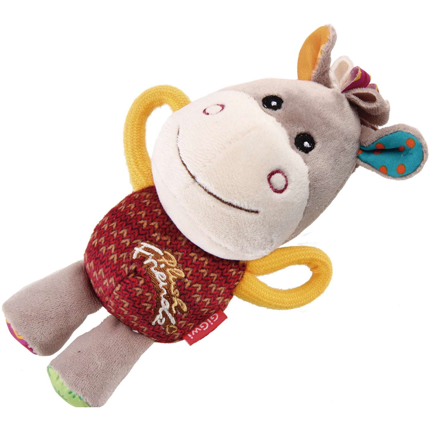 Peluche para razas pequeñas o cachorros perfecto para esas etapas de descubrimiento de texturas o necesidad de juguetes pequeños pero resistentes.