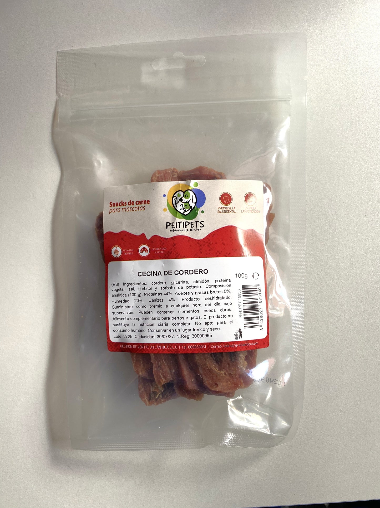 CECINA DE CORDERO. Peso: 100 GRMS.