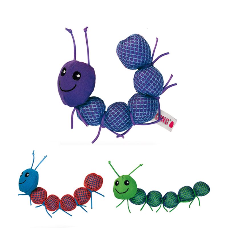 KONG NIBBLE CRITTERS Juguete Cienpiés con Hierba gatera