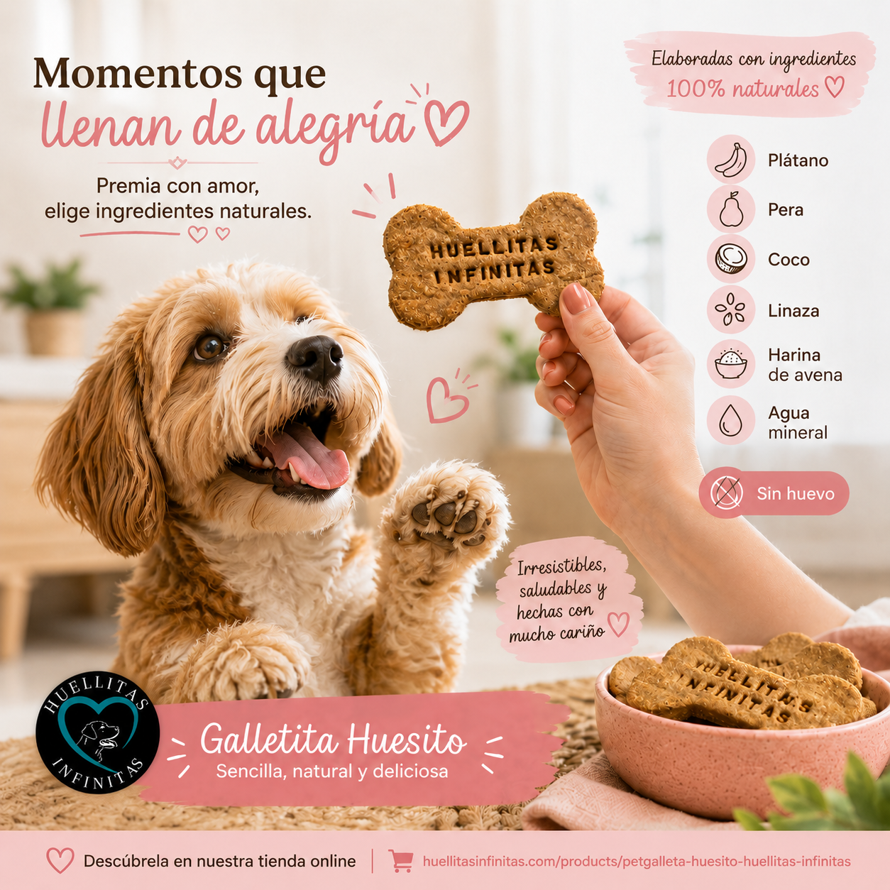 Petgalleta Huesito Huellitas Infinitas