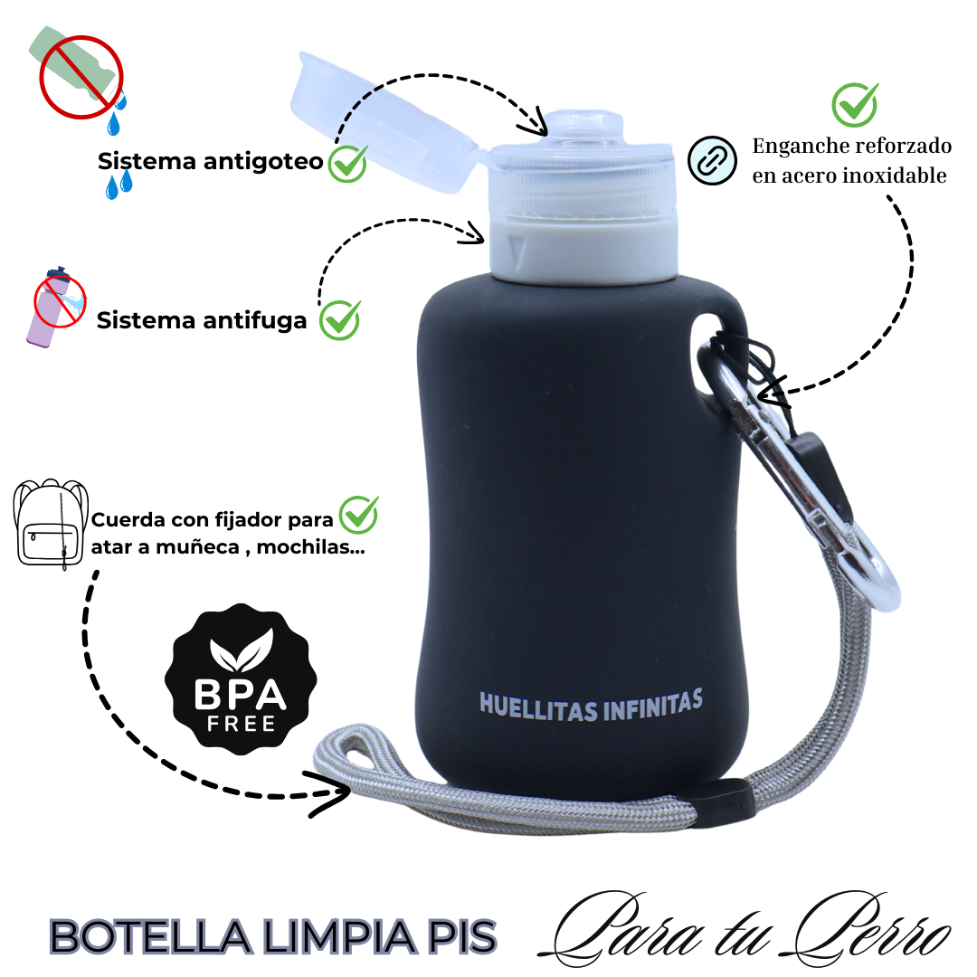 Botella limpia pipis perros Negra ¡Nuevo color!
