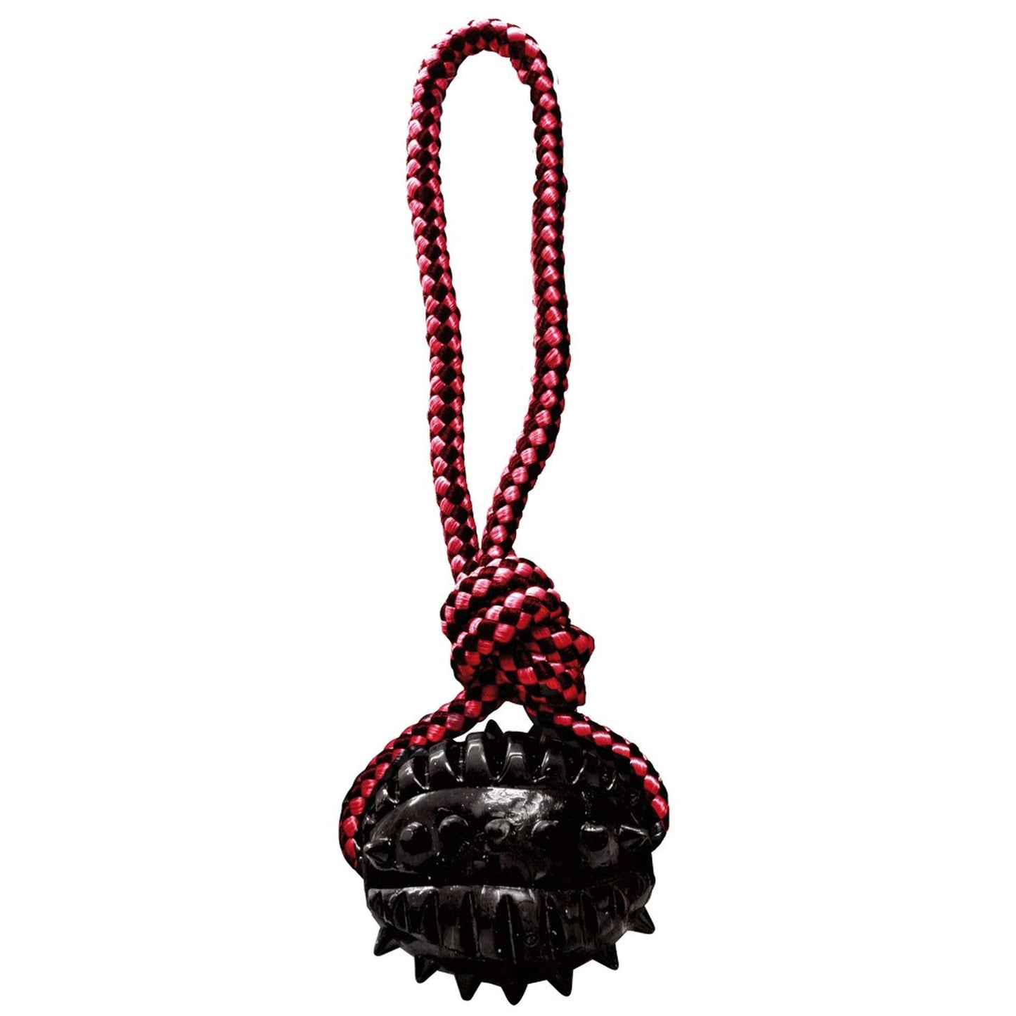 Dog toy. Maximum resistance type Destroyer Rugby with rope