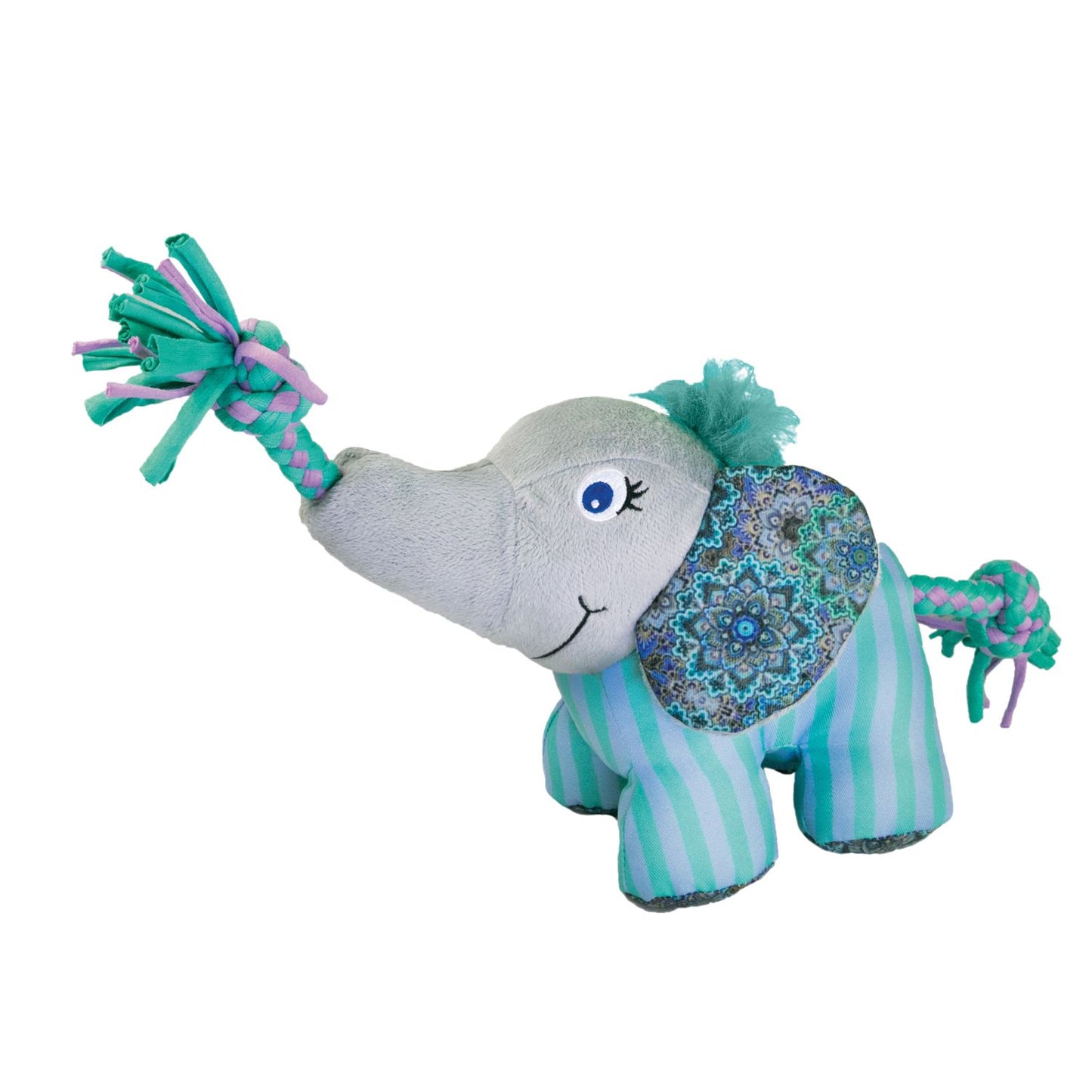 KONG Elefante para cachorros y adultos. Talla S-M. KNOTS CARNIVAL ELEPHANT.