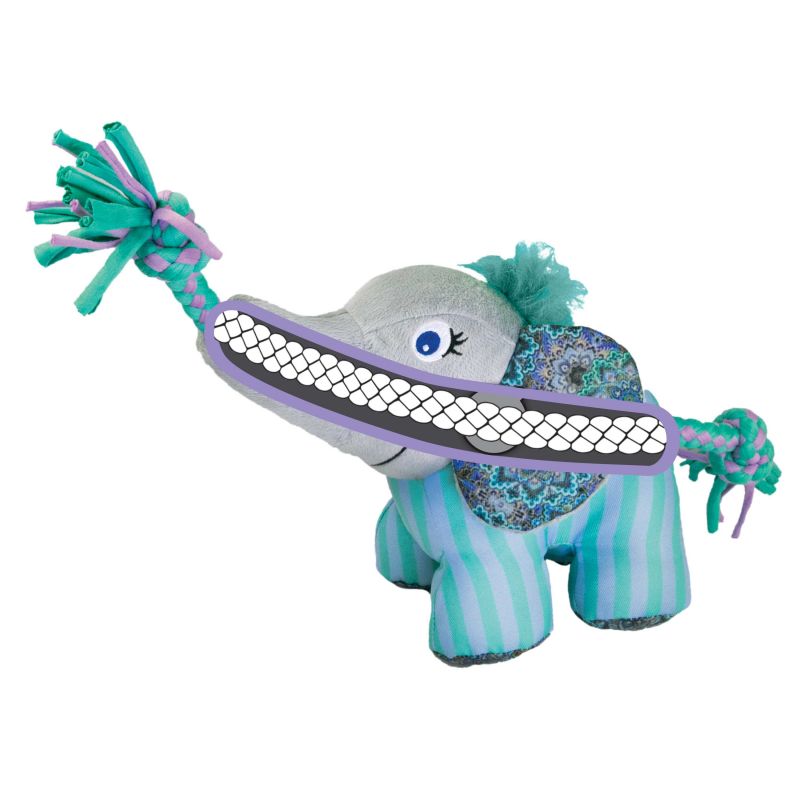 KONG Elefante para cachorros y adultos. Talla S-M. KNOTS CARNIVAL ELEPHANT.