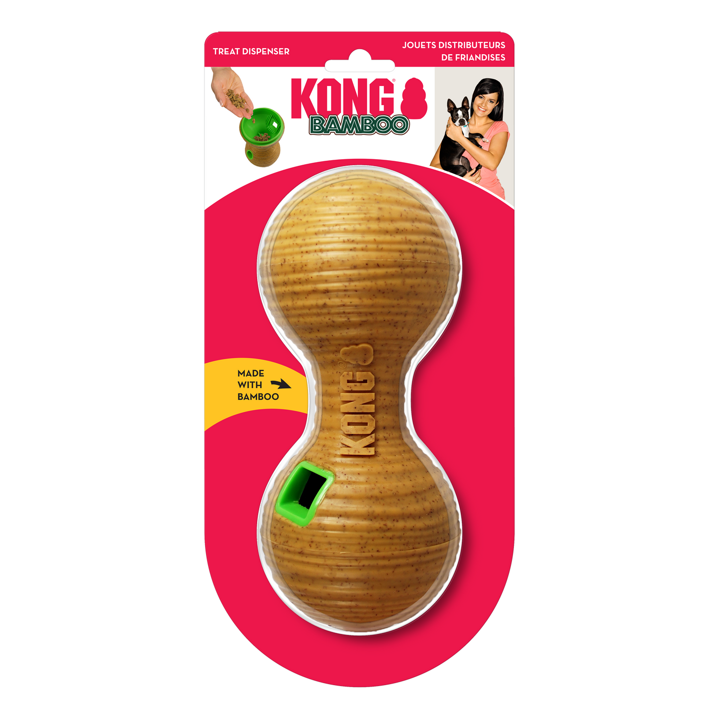 KONG BAMBOO FEEDER - Dispenses treats but quietly!