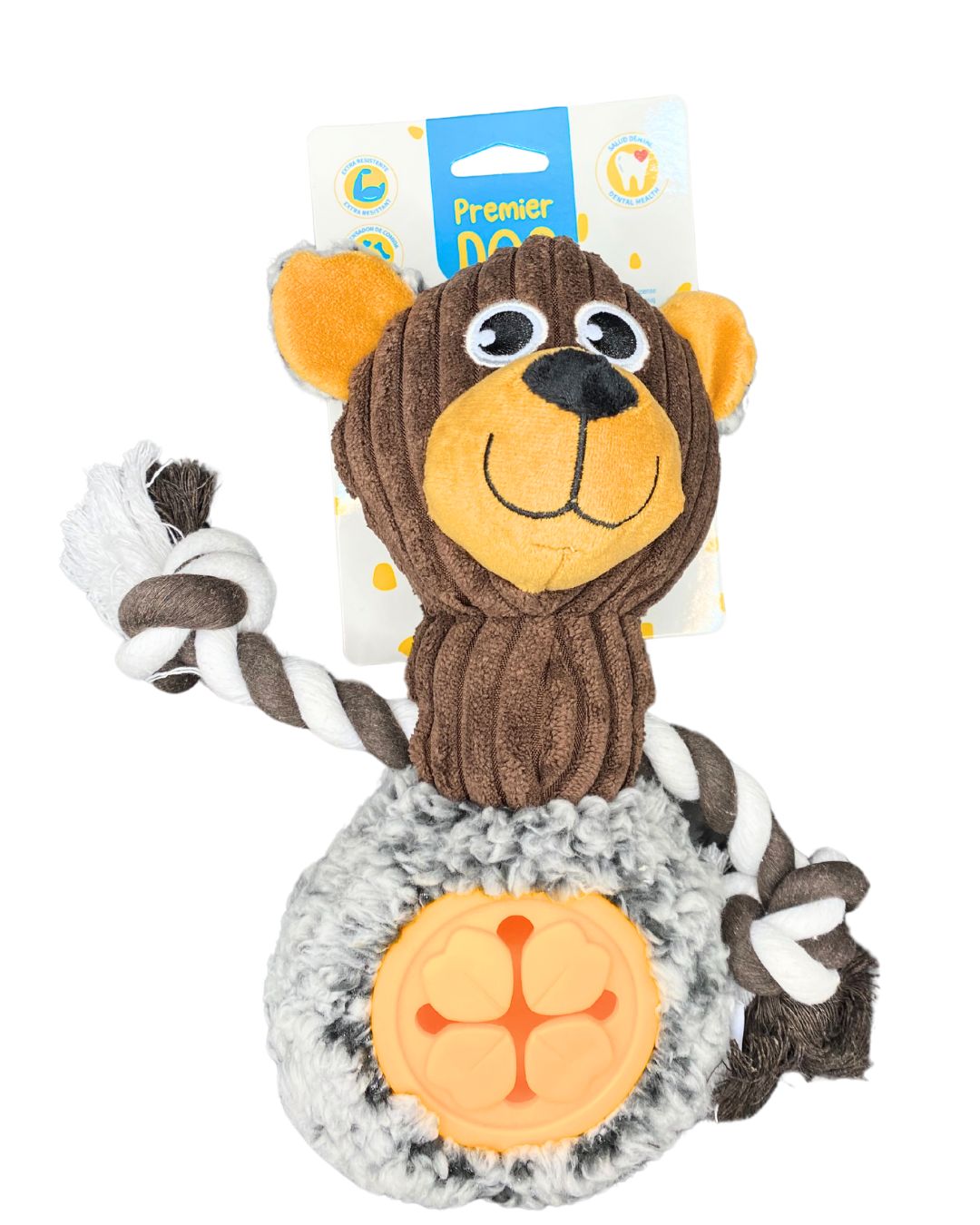 2 in 1 Dog Toy! Toy + Treat Hider. Animal Bear Premier Dog