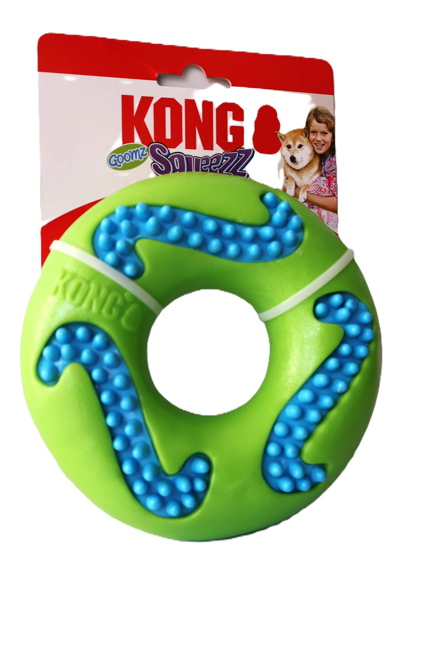 KONG Aro Donuts reforzado para mordida en juego intenso.