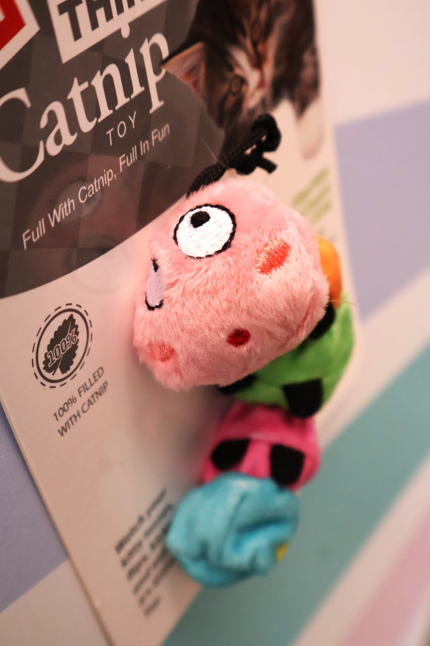 100% Organic Caterpillar Toy with Fully Integrated Catnip.