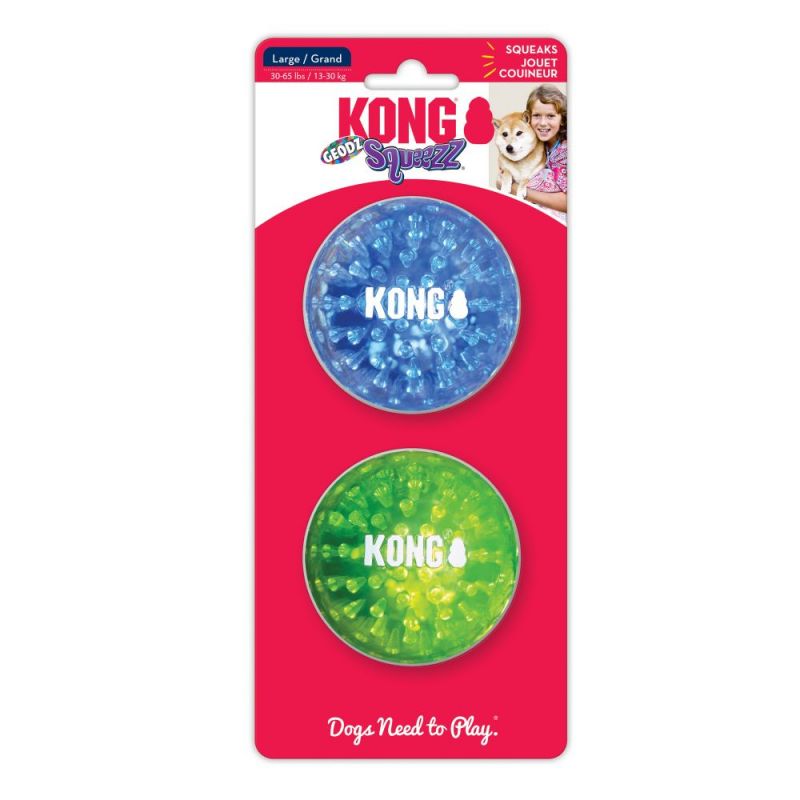 KONG SQUEEZZ GEODZ A very special ball-shaped toy for your dog