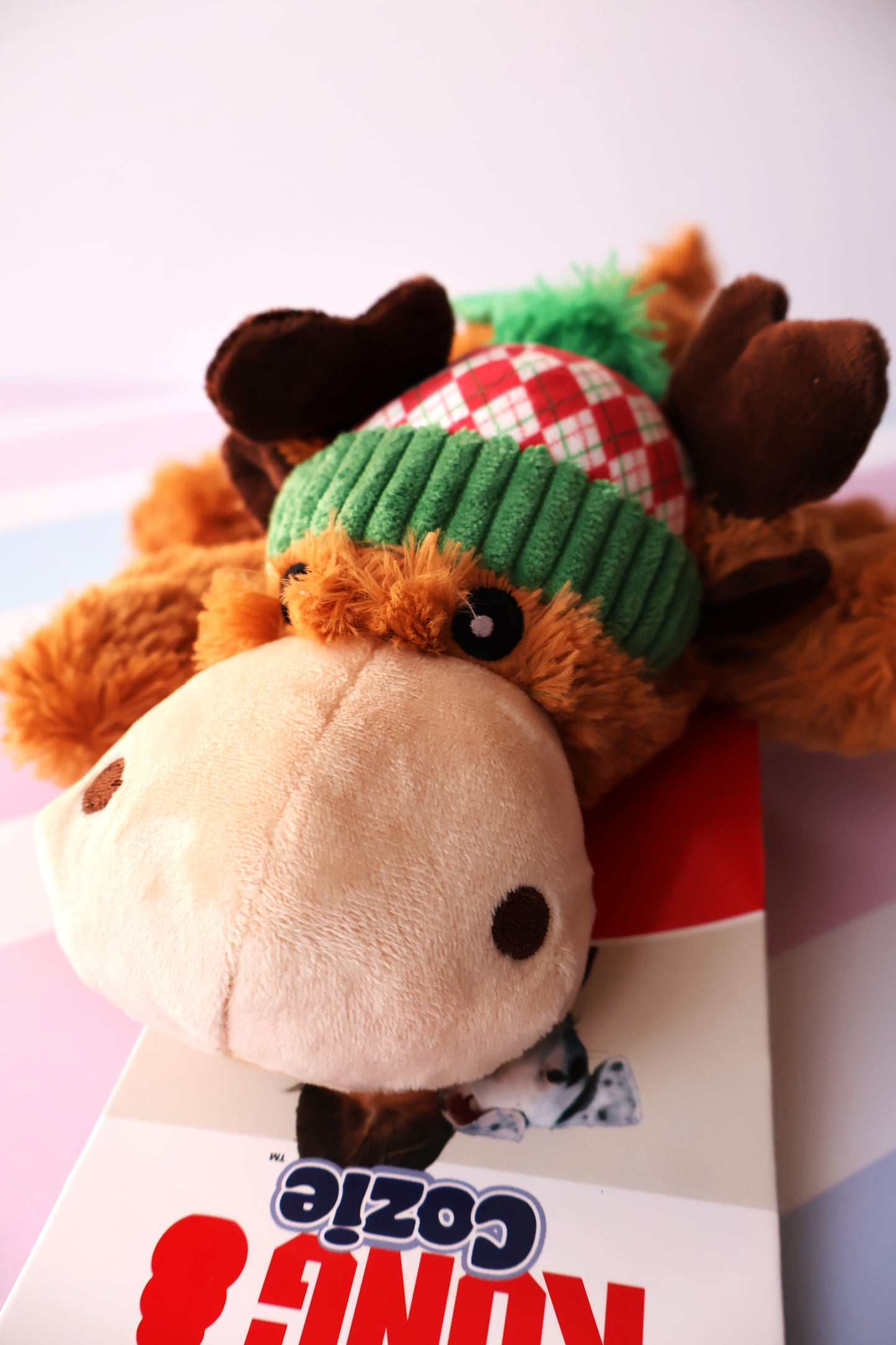 KONG Toy Donkey with Christmas Hat