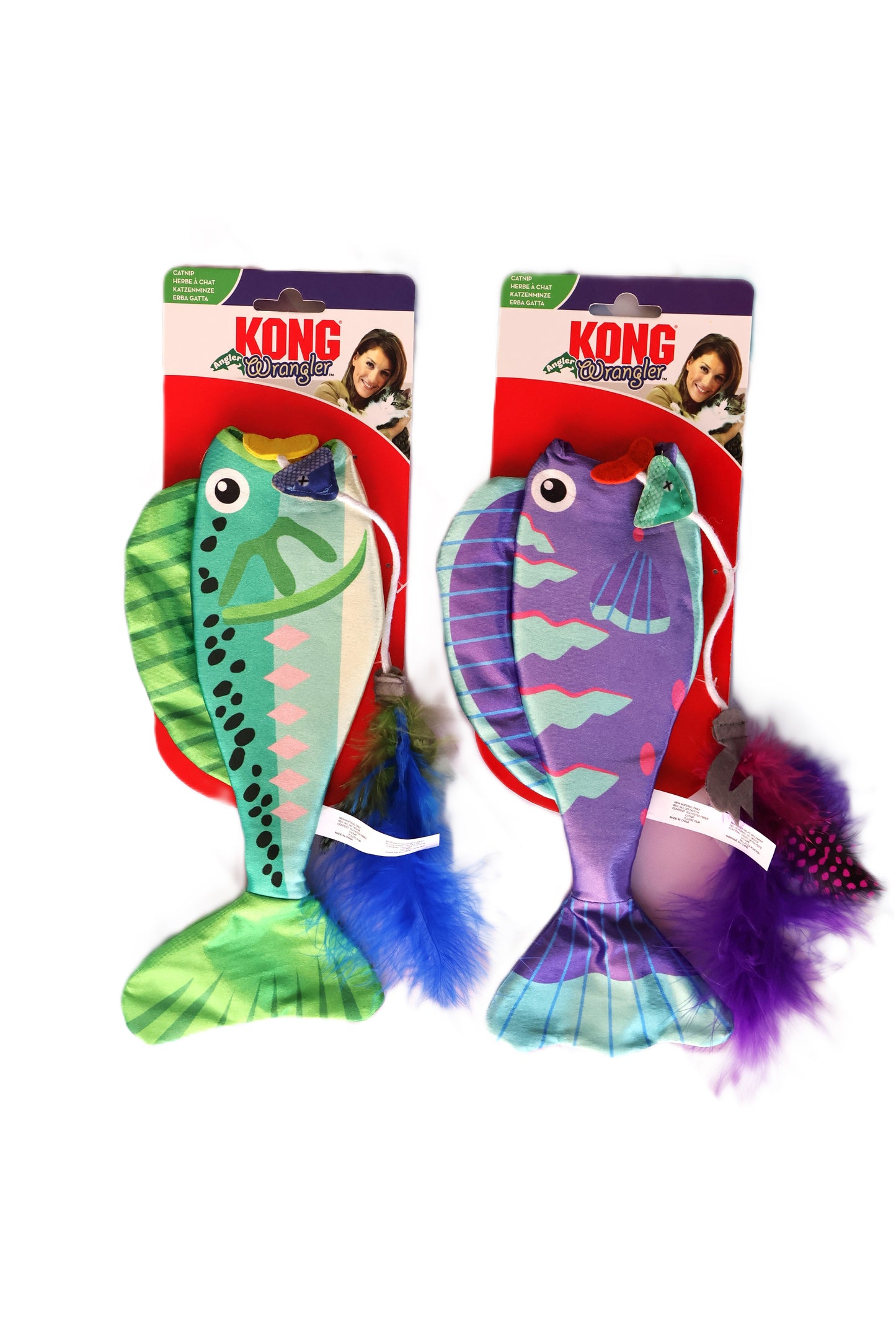 KONG Fish with removable skeleton, catnip and scratch