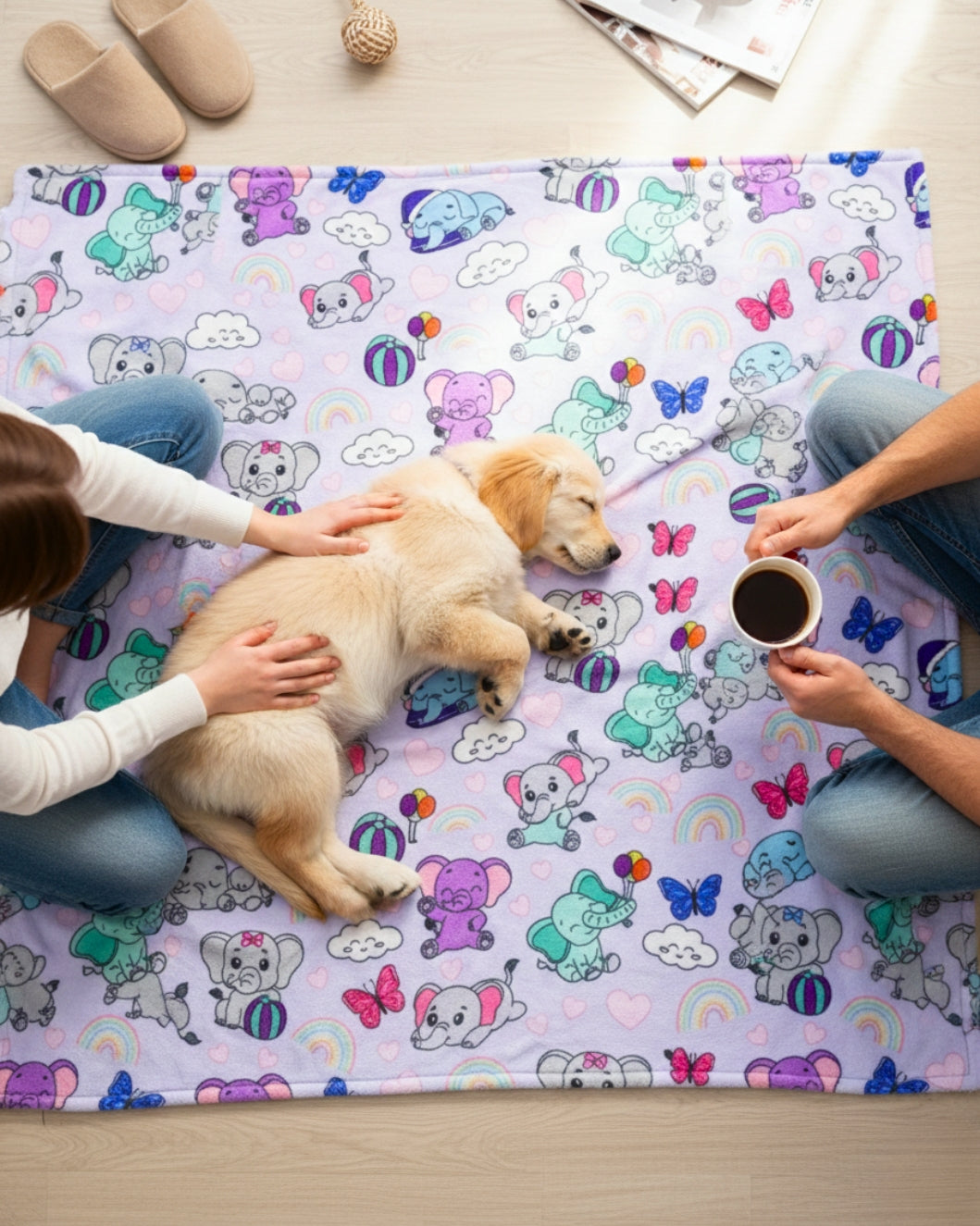 Funny Elephants Blanket Wrap up in the warmth of the most adorable Elephant family.