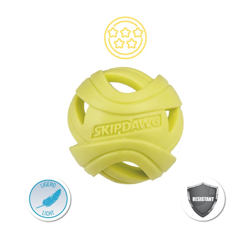Pack de pelotas Agility Ball ultra-resistente y segura para Perros. Máxima Confianza. Con TPR de alta calidad. Lanza más lejos, con menos fuerza.