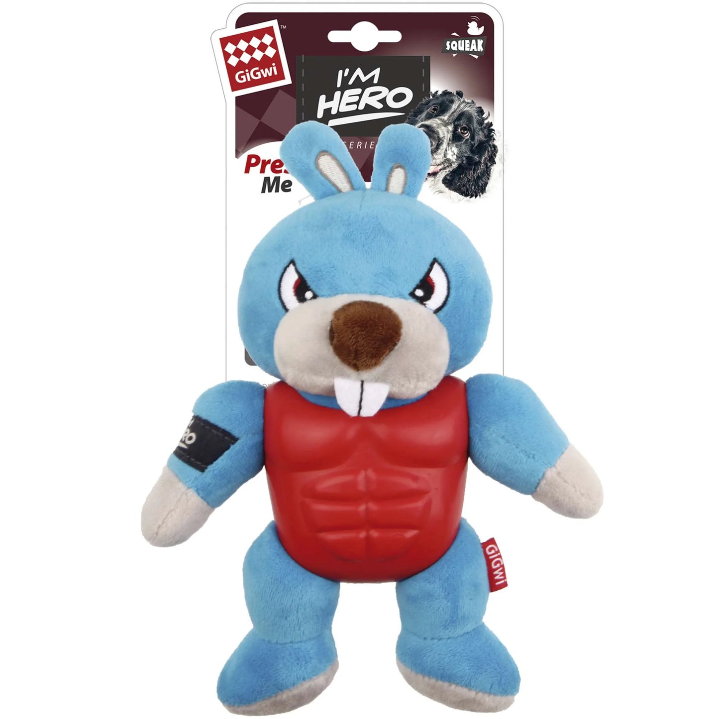 Juguete conejo-armadura I’m hero con TPR extra resistente