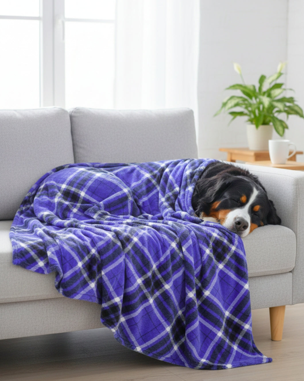 ¡Nueva! Manta Lavanda . Abrigaros al calor del diseño Tartán en Color Lavanda.