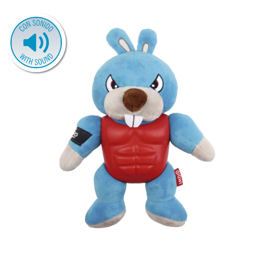 Juguete conejo-armadura I’m hero con TPR extra resistente