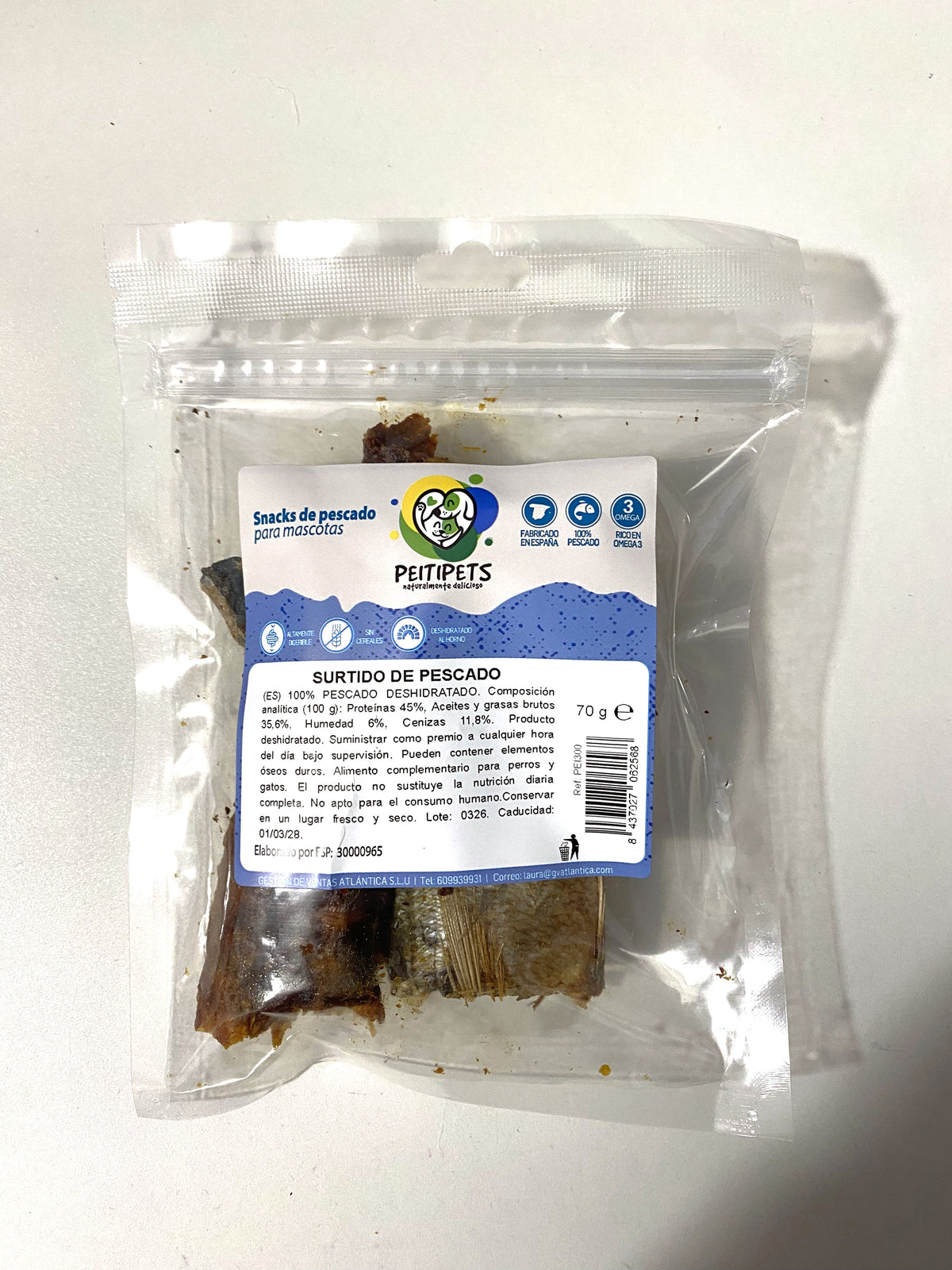 SURTIDO DE PESCADO Peso: 70 GRMS. (Fish Bites)
