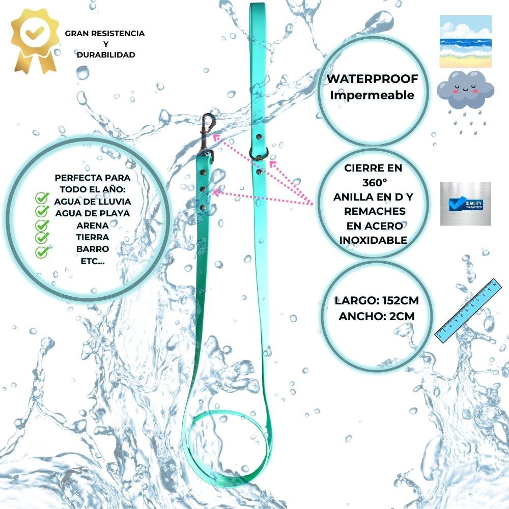 Correa Waterproof High Resistant Verde agua marina. Gran durabilidad
