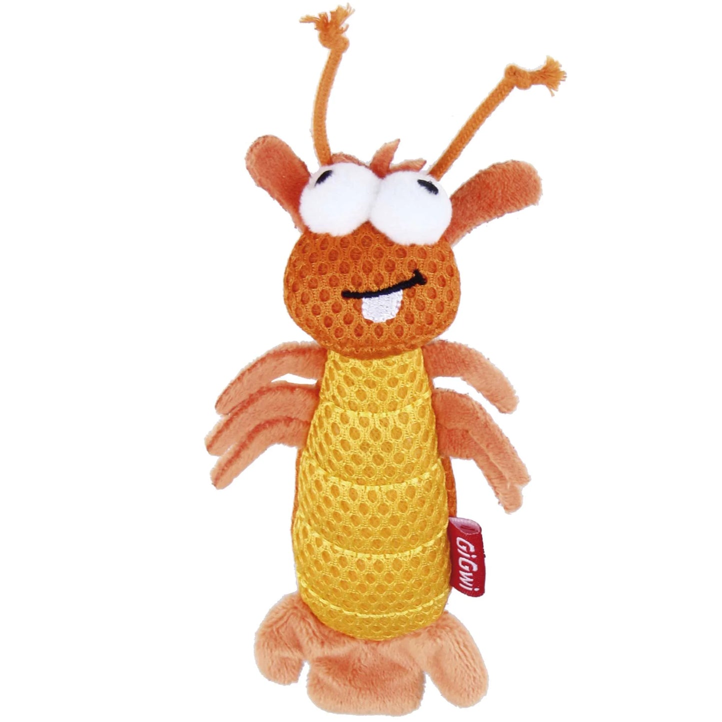 Cat toy. Shrimp-shaped dental toy with catnip for your cat.