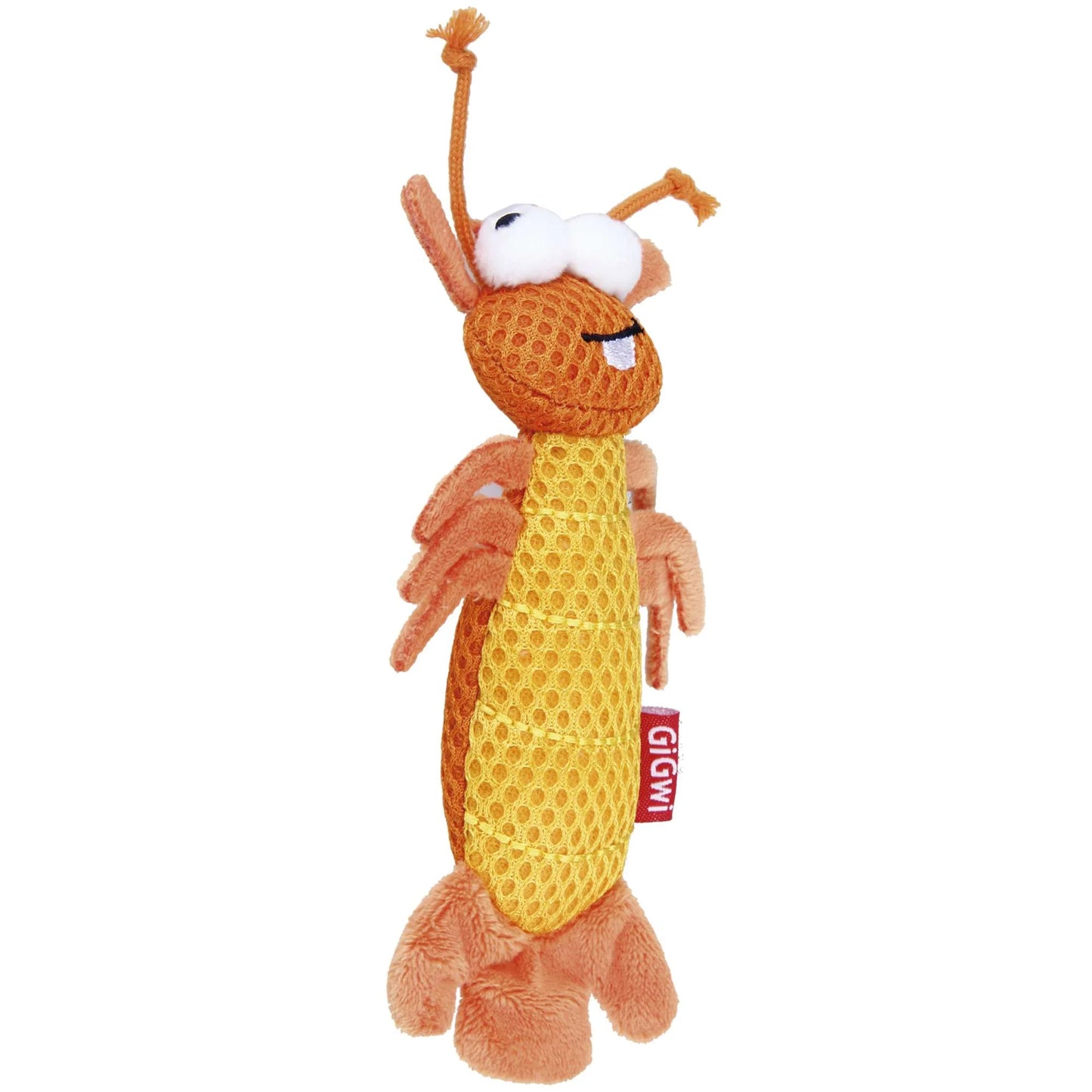 Cat toy. Shrimp-shaped dental toy with catnip for your cat.