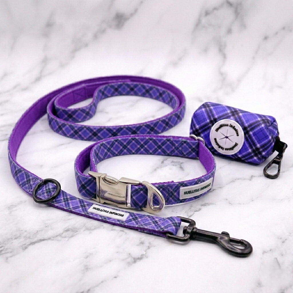 Pack Colección COLLAR Lavanda+Correa+ Portabolsas