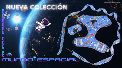 ¡ NUEVO! Pack Colección Mundo Espacial, compuesta por: Arnés +Correa + Portabolsas.