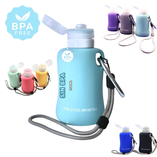 Blue pee clean bottle