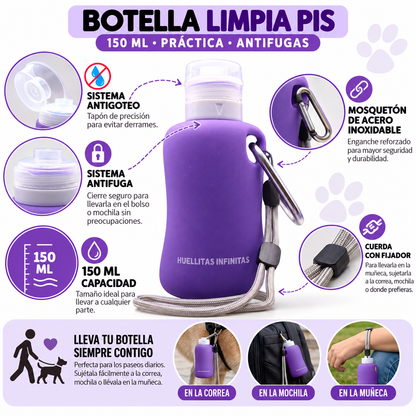Purple pee clean bottle