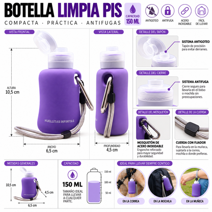 Purple pee clean bottle