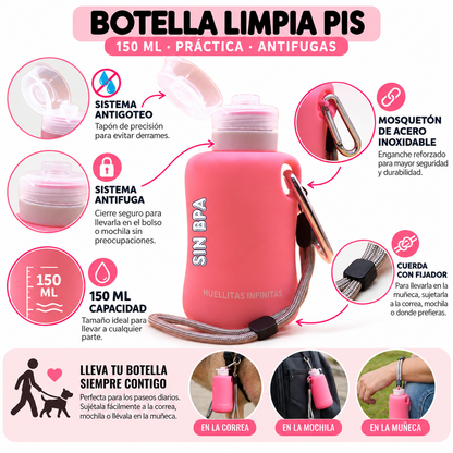 Botella Limpia Pipís Perros - Edic. Especial Rosa