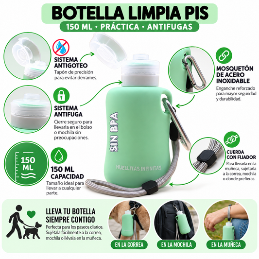 Botella Limpia Pipís Perros - Verde