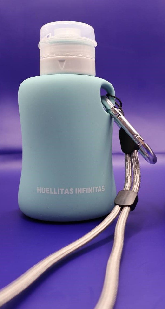 Blue pee clean bottle