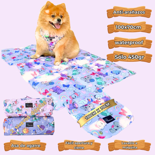 Cama Anti-arañazos + Waterproof Enrollable Colección Funny Elephants