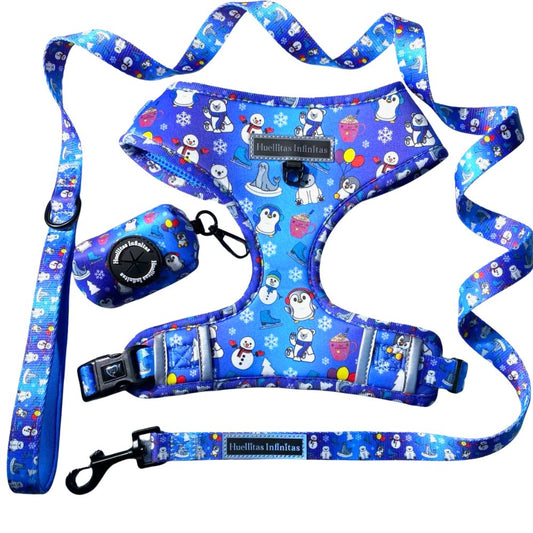 Penguin Friends Collection Pack, consisting of: Harness + Leash + Bag Holder.