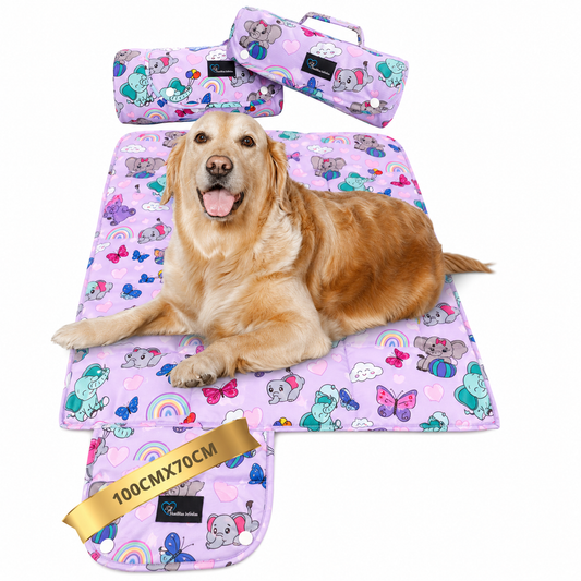 Cama Anti-arañazos + Waterproof Enrollable Colección Funny Elephants
