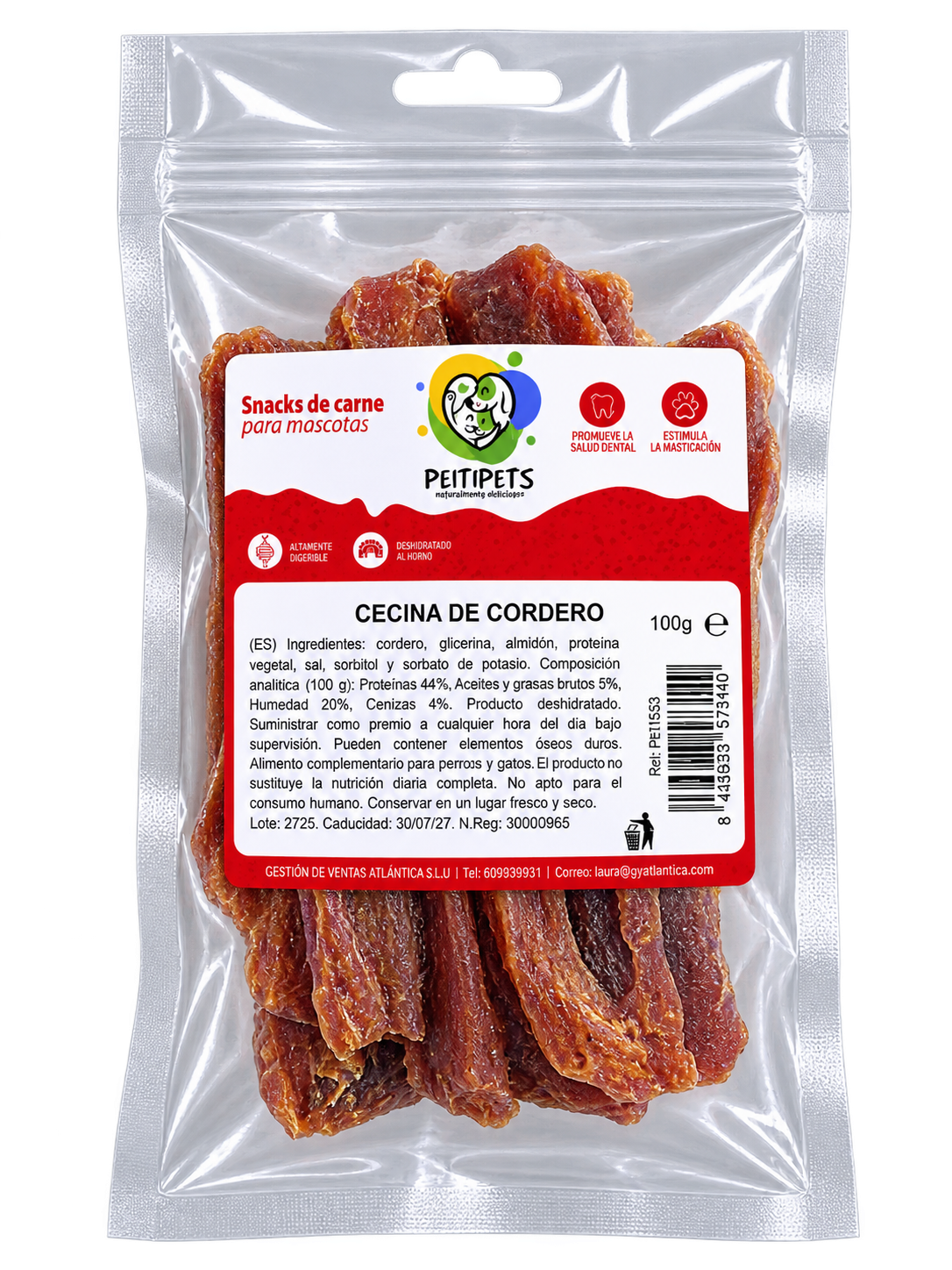CECINA DE CORDERO. Peso: 100 GRMS.