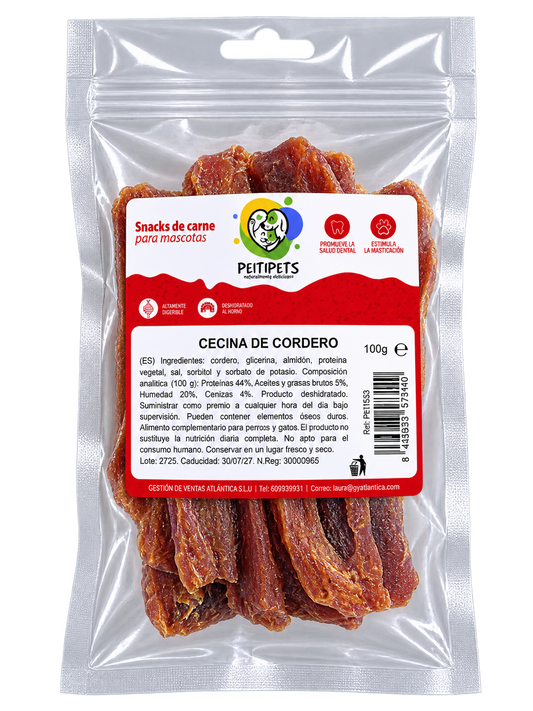 CECINA DE CORDERO. Peso: 100 GRMS.
