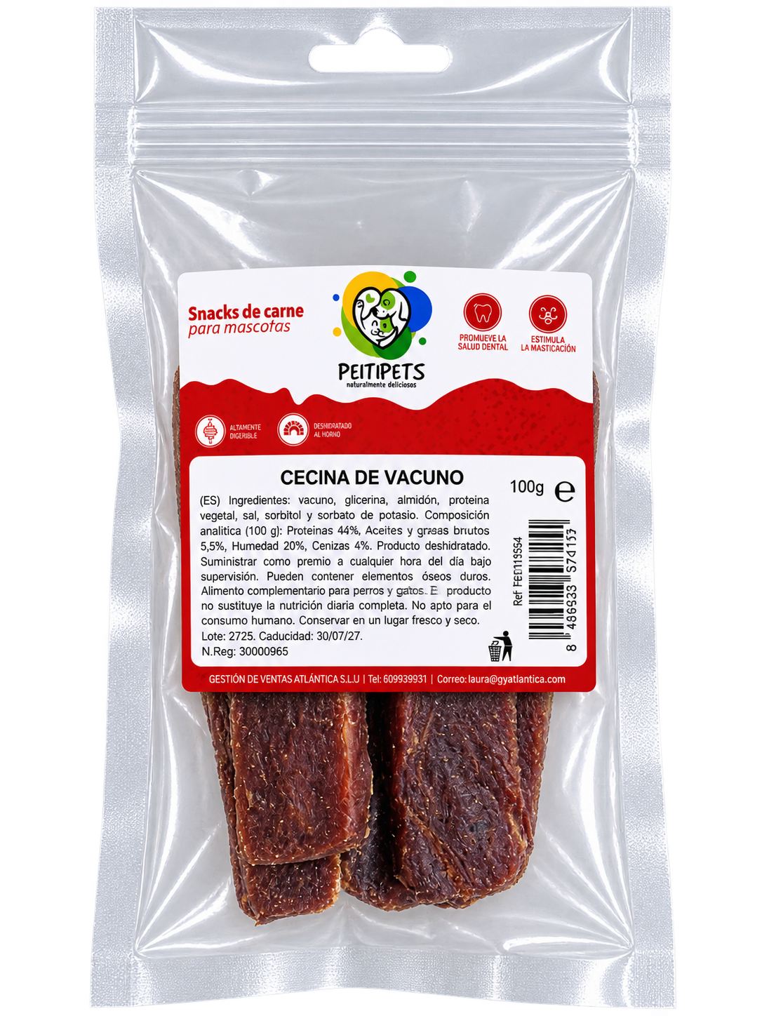 CECINA DE VACUNO para Perros 100 g