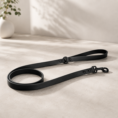 Correa Waterproof BioThane High Resistant Unicolor Negra. Creada para durar