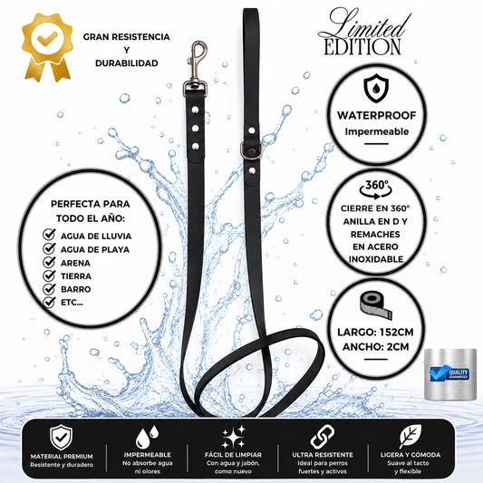 Correa Waterproof High Resistant Negra con Cierre Medio.Limited Edition Closed