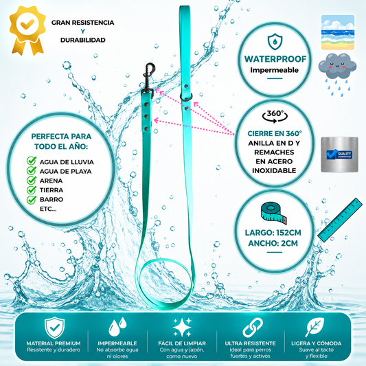 Correa Waterproof High Resistant Verde agua marina.  Gran durabilidad