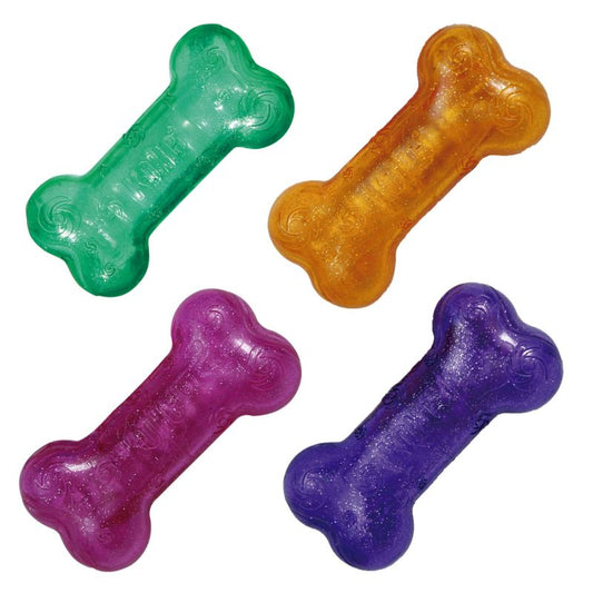 KONG SQUEEZZ CRACKLE BONE - Hueso con crujido con la mejor resistencia  TOP VENTAS