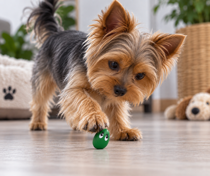 Juguete LANCO para perros Oficial. Tamaño MINI 6cm x 4.5cm (De alto x Ancho). Huevitos de LANCO Látex Eco-Friendly para perros