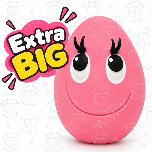 Huevo Juguete para Perros, Tamaño EXTRA BIG Talla XL 14cm x 10cm (de Alto x Ancho). El tamaño más grande NO TÓXICO. Huevos LANCO de Látex para perros