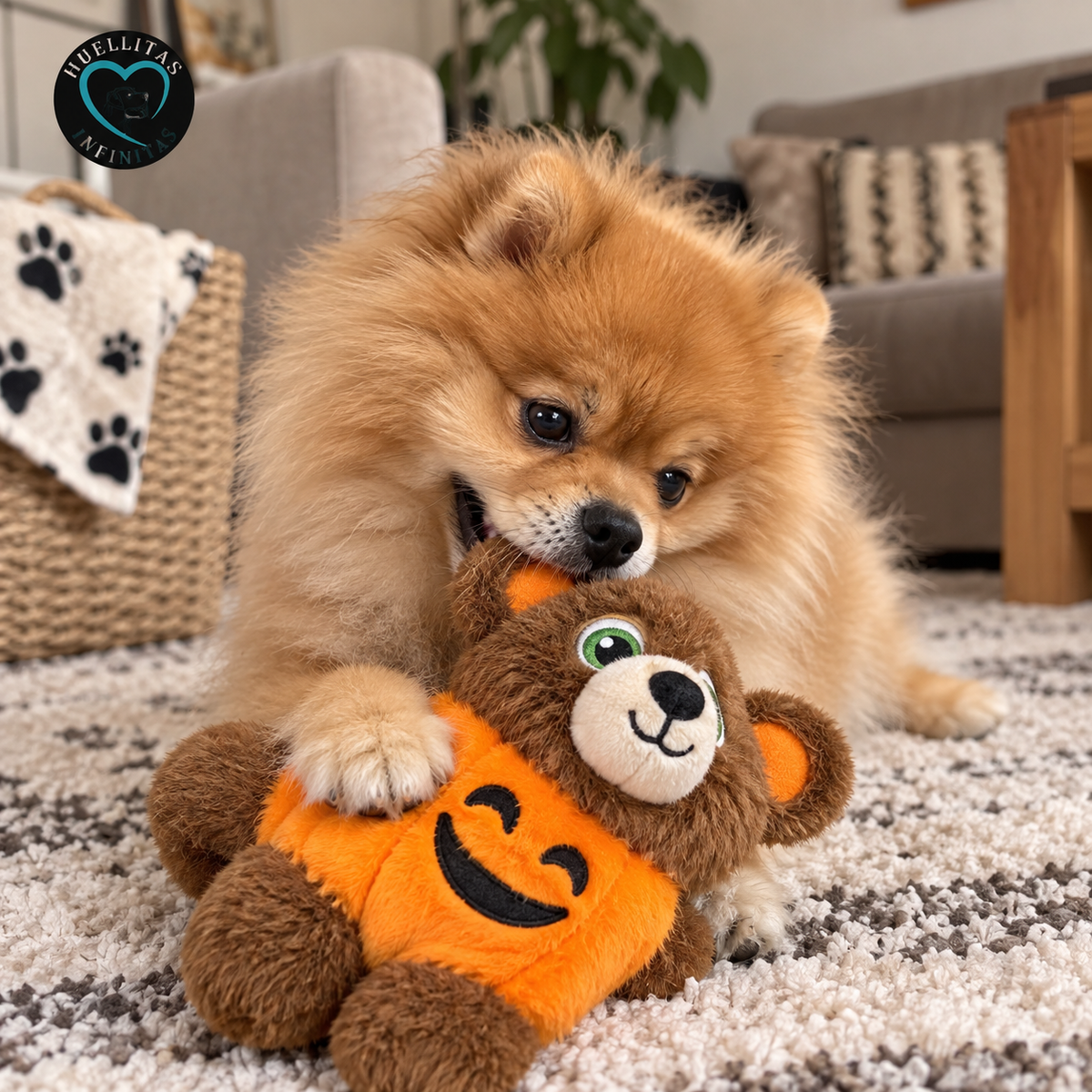 🎃 Osito Halloween con Pijama de Calabaza 🐻🧡