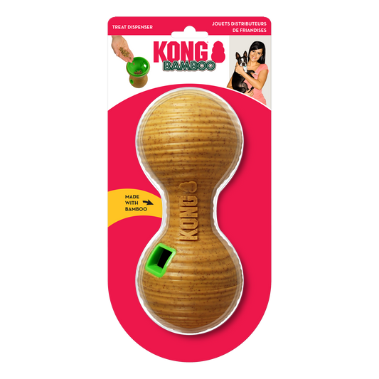 KONG BAMBOO FEEDER - ¡ Dispensa premios pero en silencio!