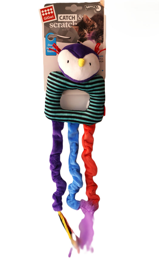 Owl Door Hanging Toy with Bell + Feathers
