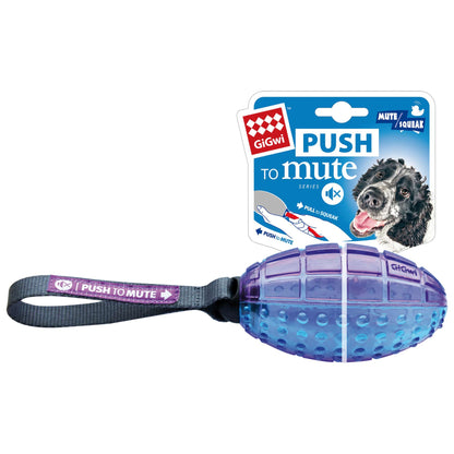 GigWi Juguete Rugby con cuerda de lanzamiento. Alta resistencia al juego extremo.