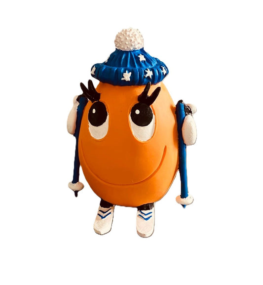 New! NOW AVAILABLE! SKIER egg. Size L. Special Winter/Christmas Edition